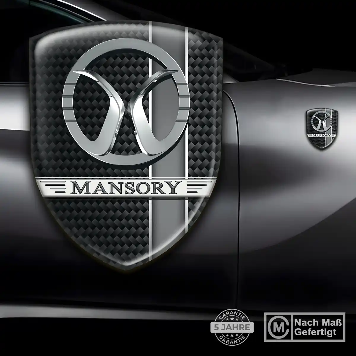 Mansory Emblem Aufkleber Hochwertiges Harz