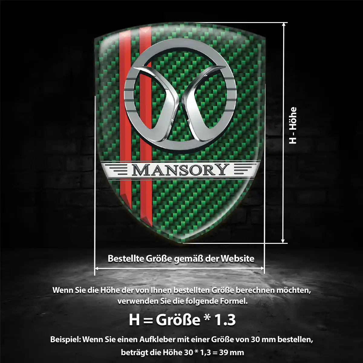 Mansory Emblem Aufkleber Limitierte Auflage