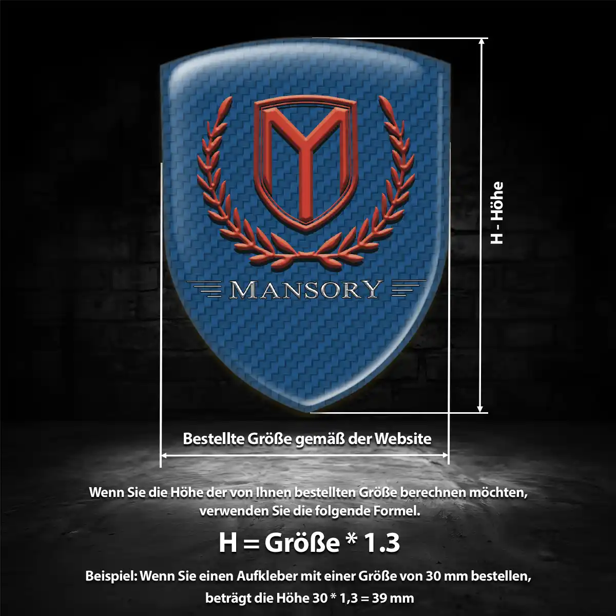 Mansory Emblem Aufkleber Luxus-Edition