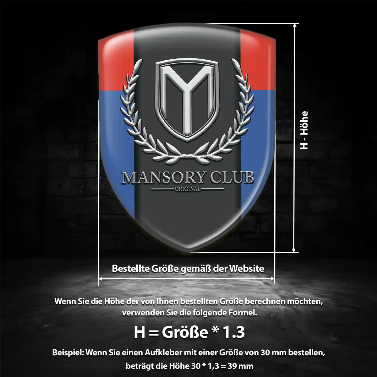 Mansory Emblem Aufkleber Premium-Edition