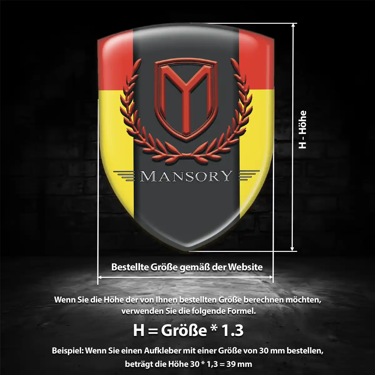 Mansory Emblem Aufkleber Stilvolles Design
