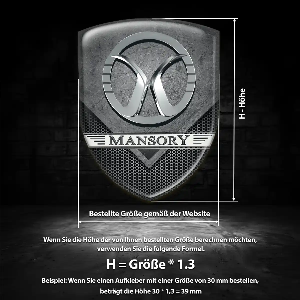 Mansory Emblem Aufkleber Wappen Auto Premiumqualität
