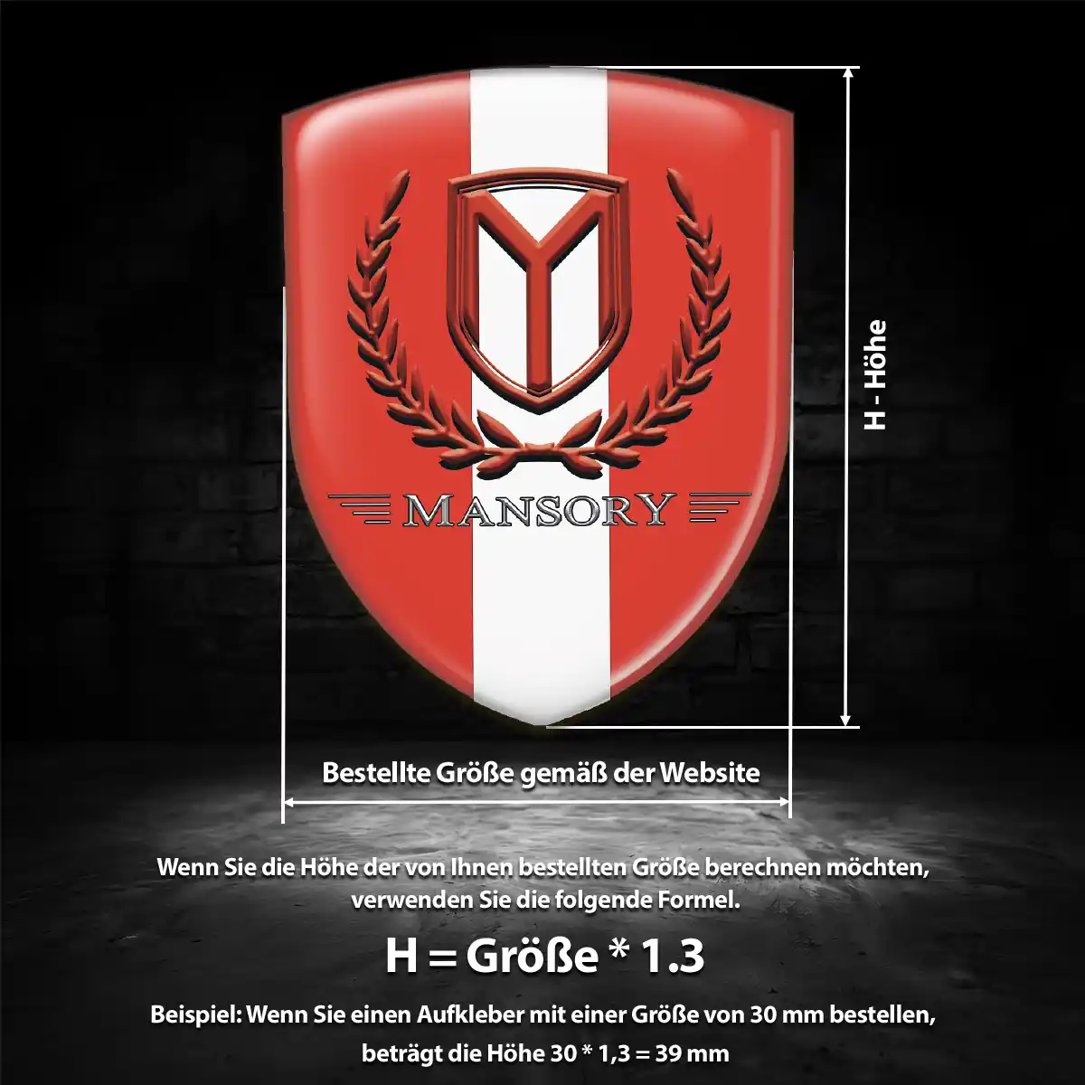 Mansory Emblem Aufkleber Wappen Auto Stilvolles Design