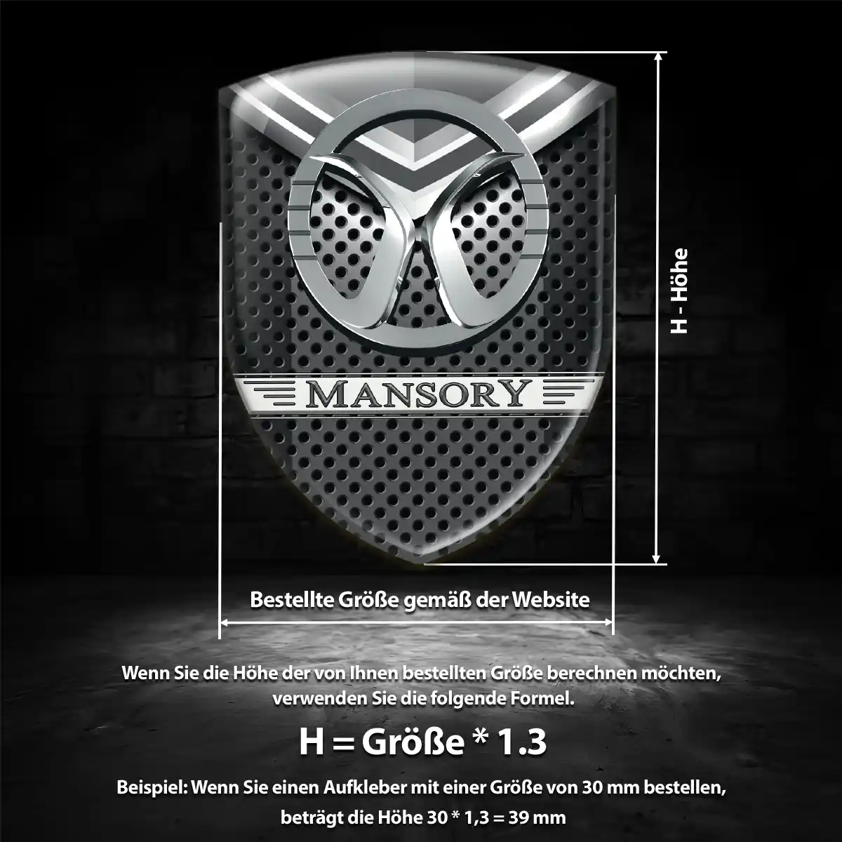 Mansory Emblem Aufkleber Wappen Edles Design