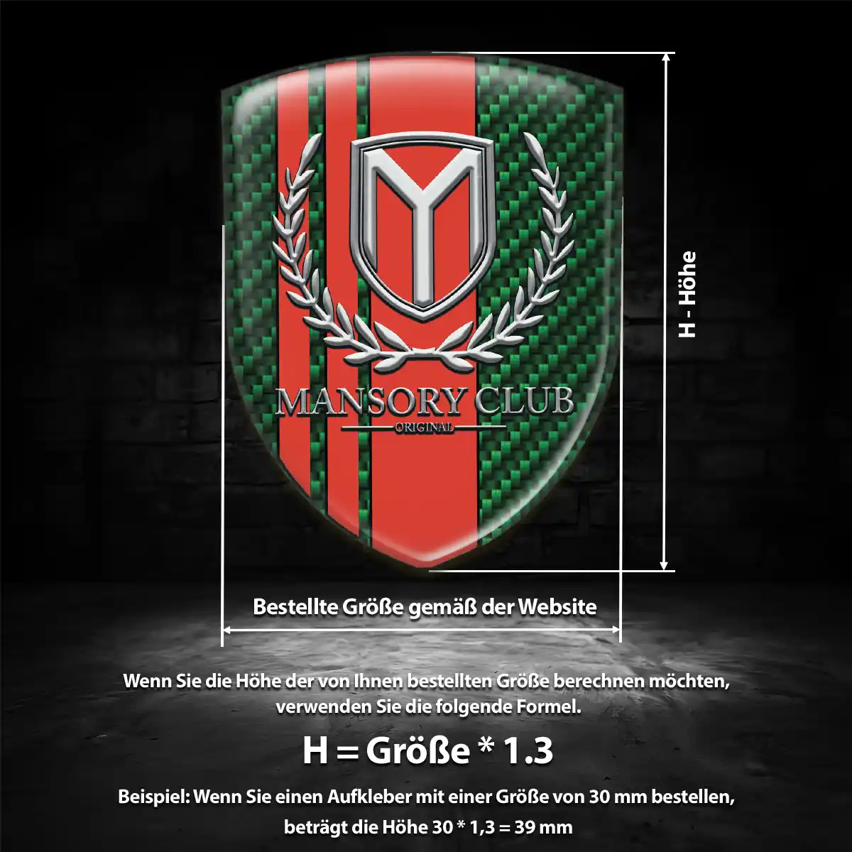 Mansory Emblem Aufkleber Wappen Exterieurdesign