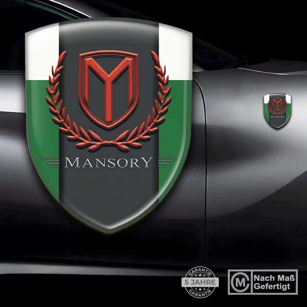 Mansory Emblem Aufkleber Wappen Hochwertiges Harz