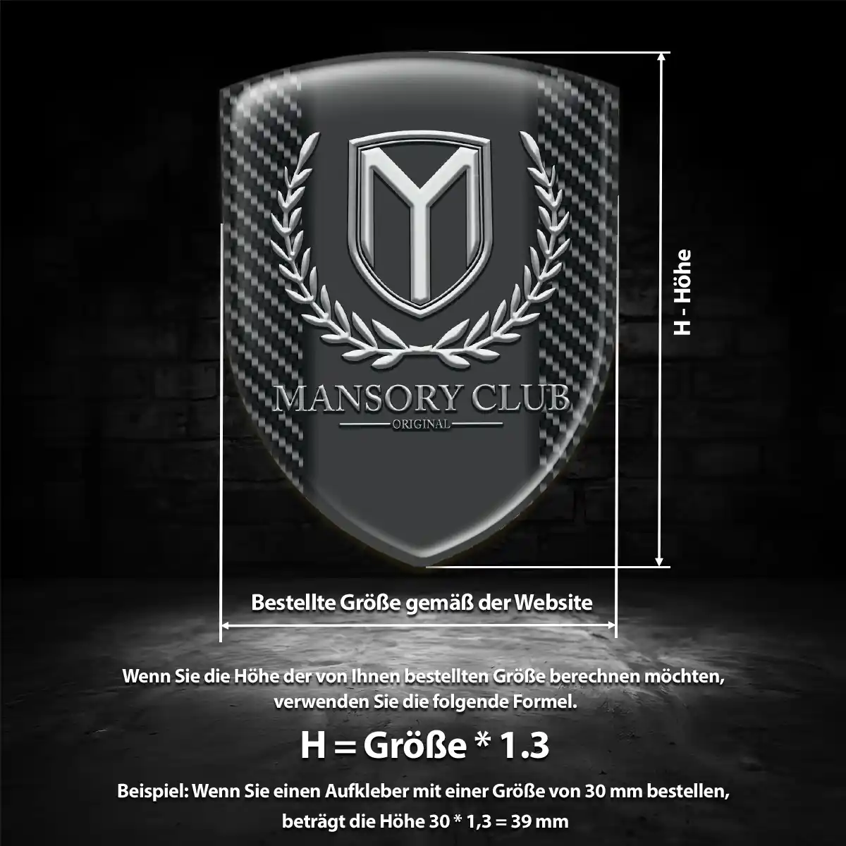 Mansory Emblem Aufkleber Wappen Limitierte Auflage