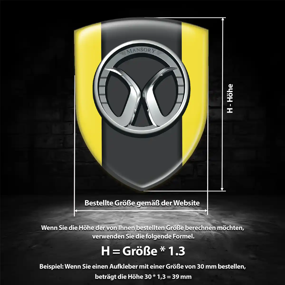 Mansory Emblem Aufkleber Wappen Premium-Edition
