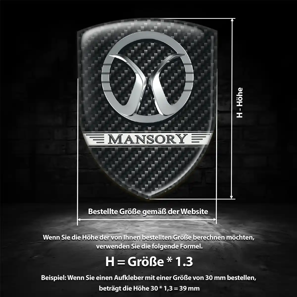 Mansory Emblem Aufkleber Wappen Premiumqualität