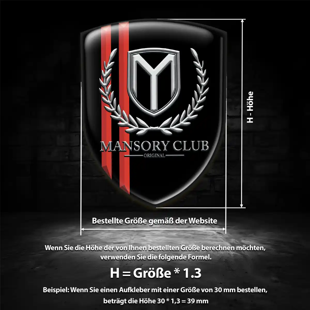 Mansory Emblem Auto Hochwertiges Harz