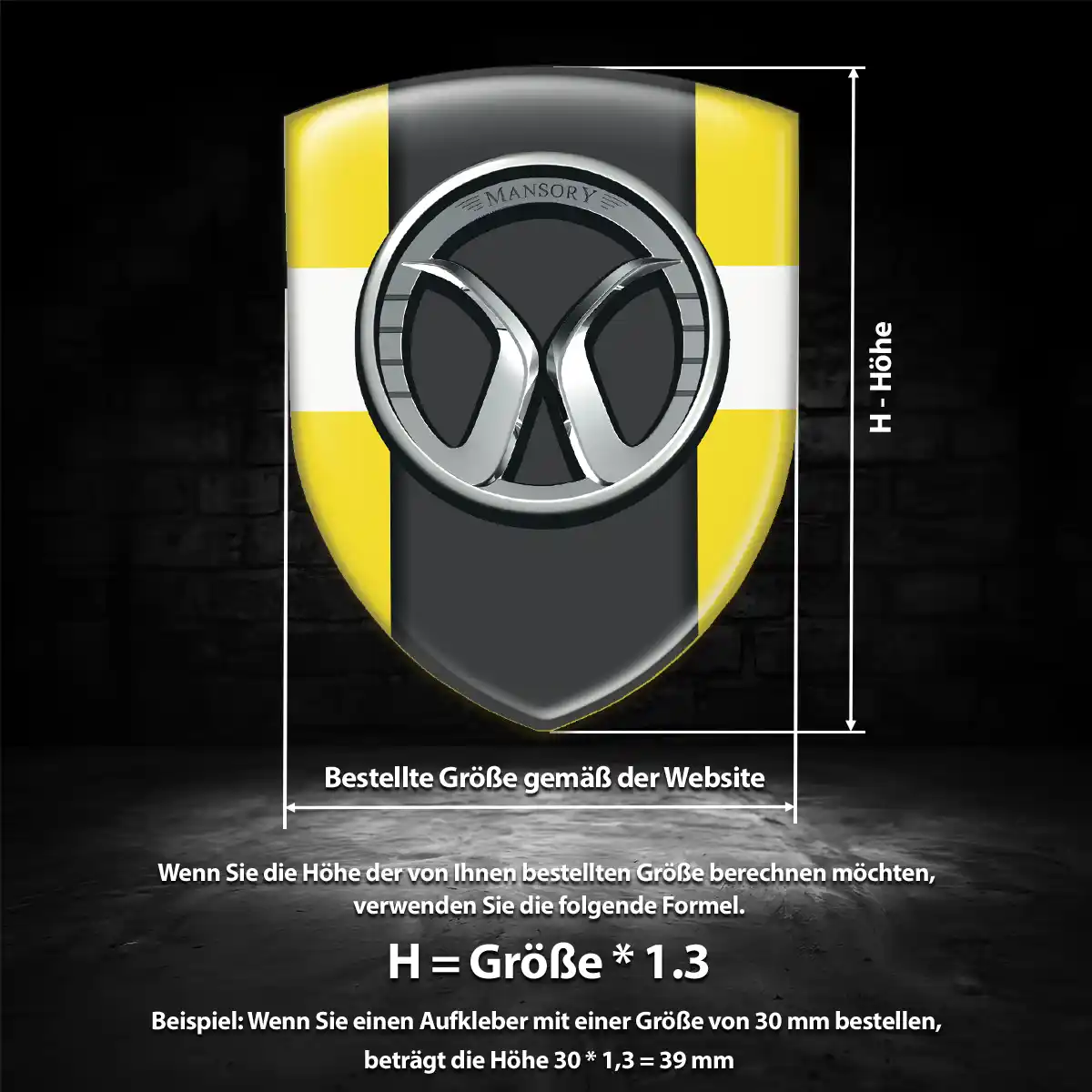 Mansory Emblem Auto Hohe Qualität