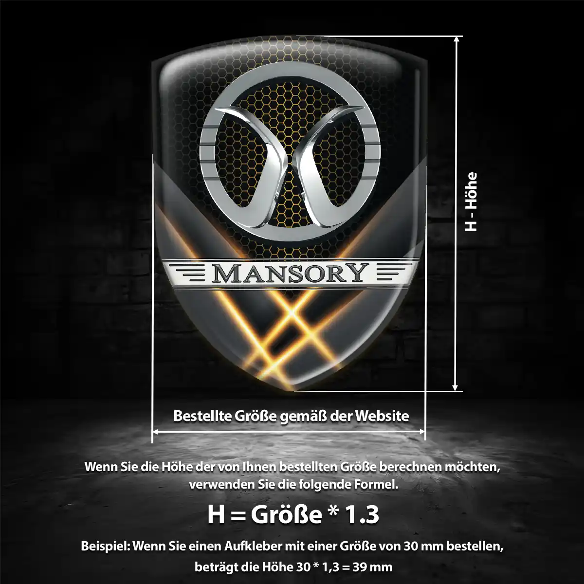Mansory Emblem Hohe Qualität