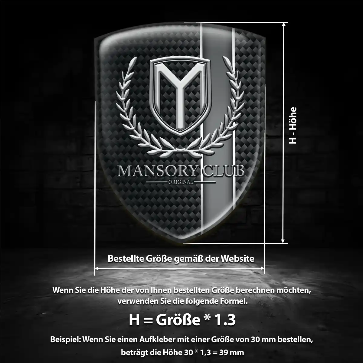 Mansory Emblem Wappen Aufkleber Auto Elegantes Design