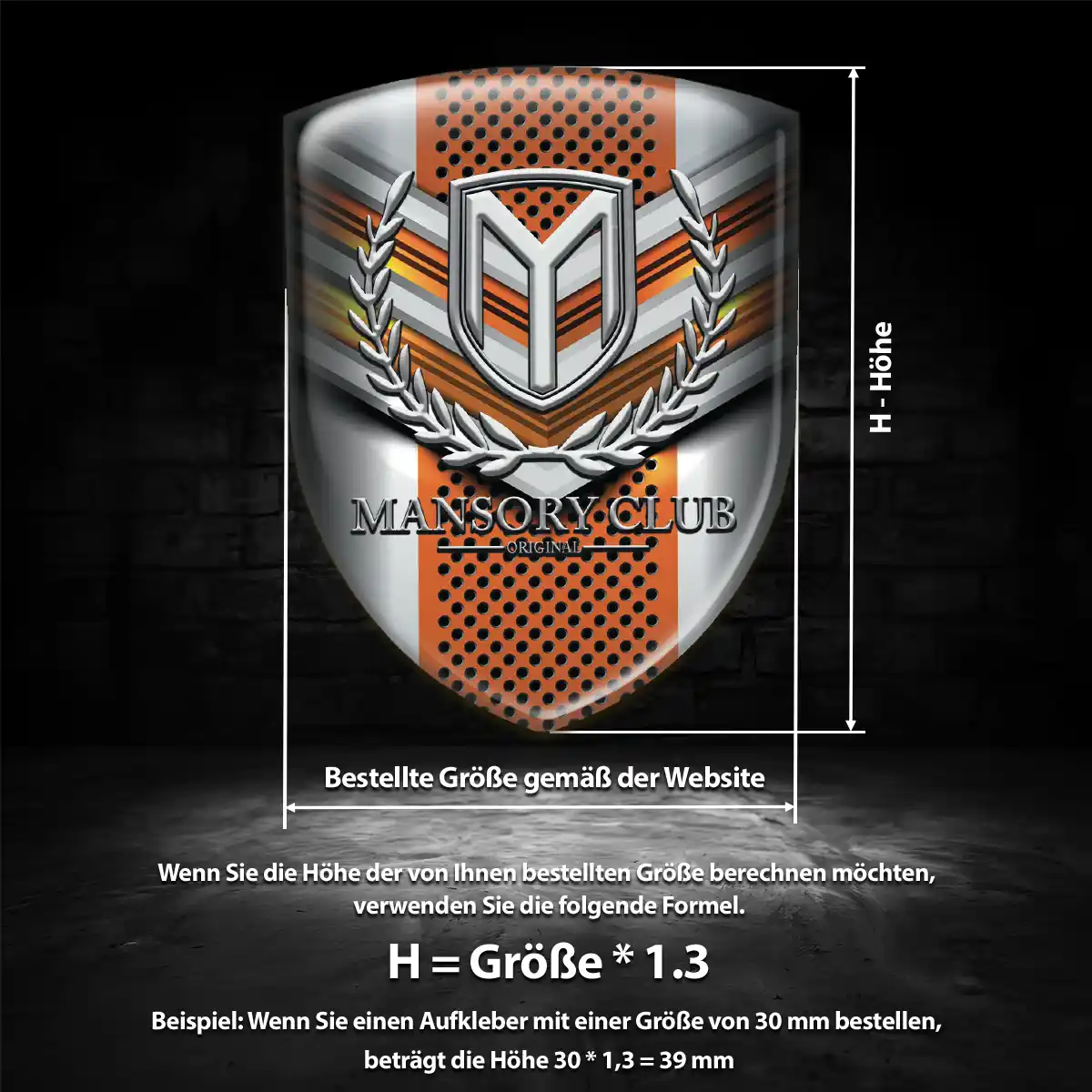 Mansory Emblem Wappen Aufkleber Auto Interieurdesign