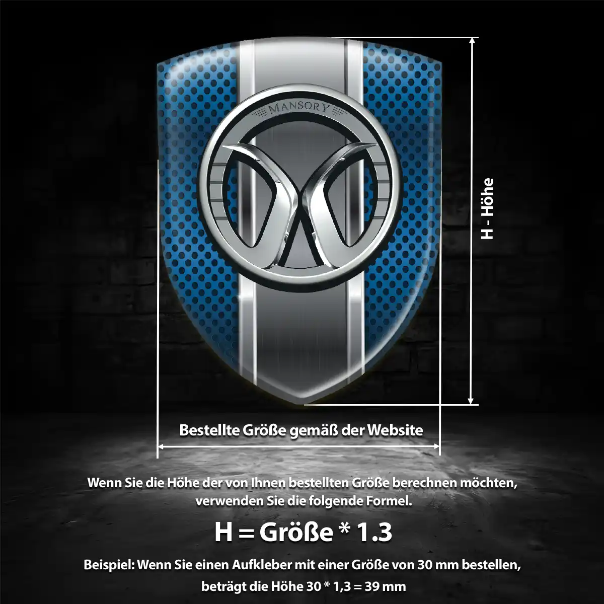 Mansory Emblem Wappen Aufkleber Auto Premiumqualität