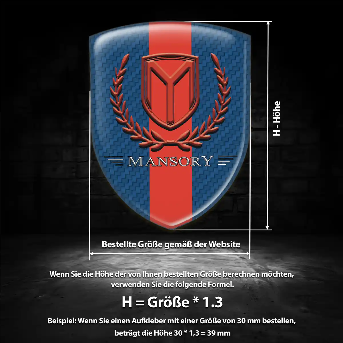 Mansory Emblem Wappen Aufkleber Edles Design