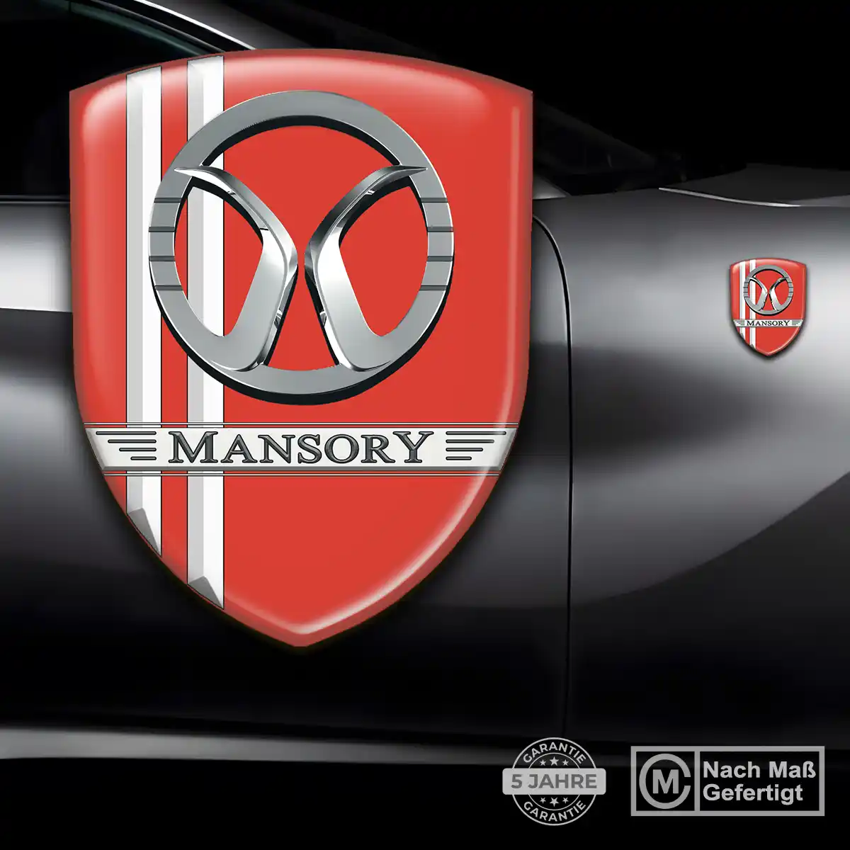 Mansory Emblem Wappen Aufkleber Hochwertiges Harz