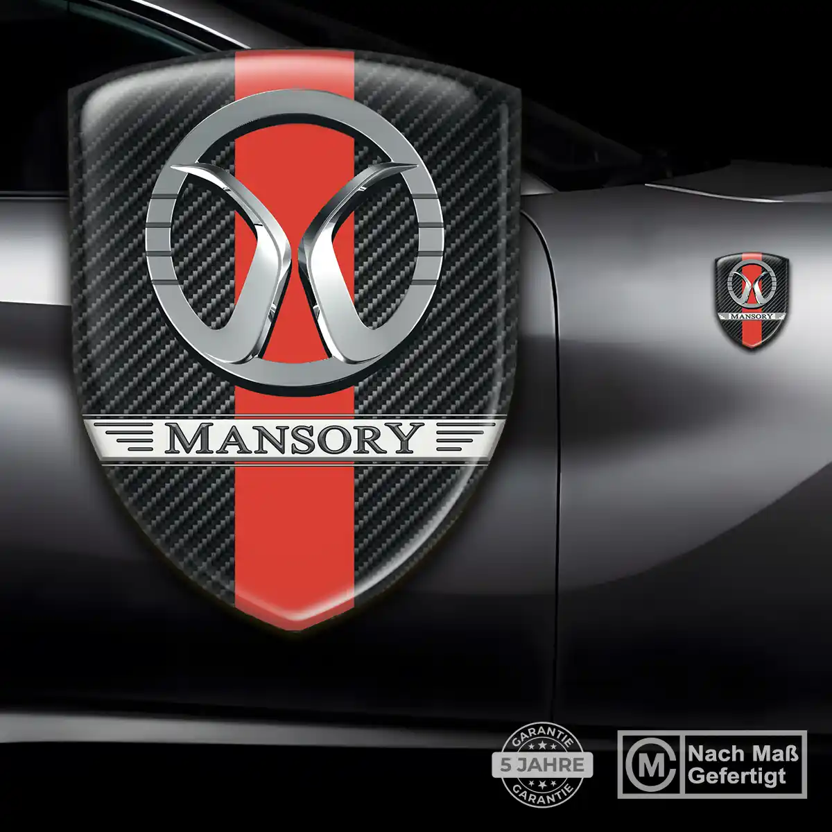 Mansory Emblem Wappen Aufkleber Interieurdesign