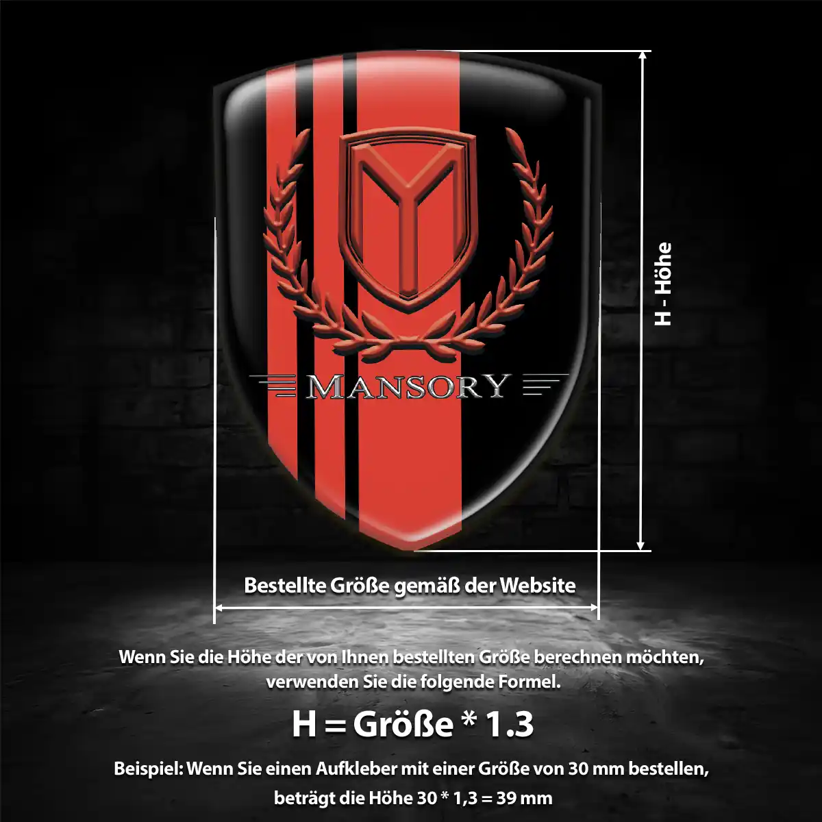 Mansory Emblem Wappen Aufkleber Limitierte Auflage