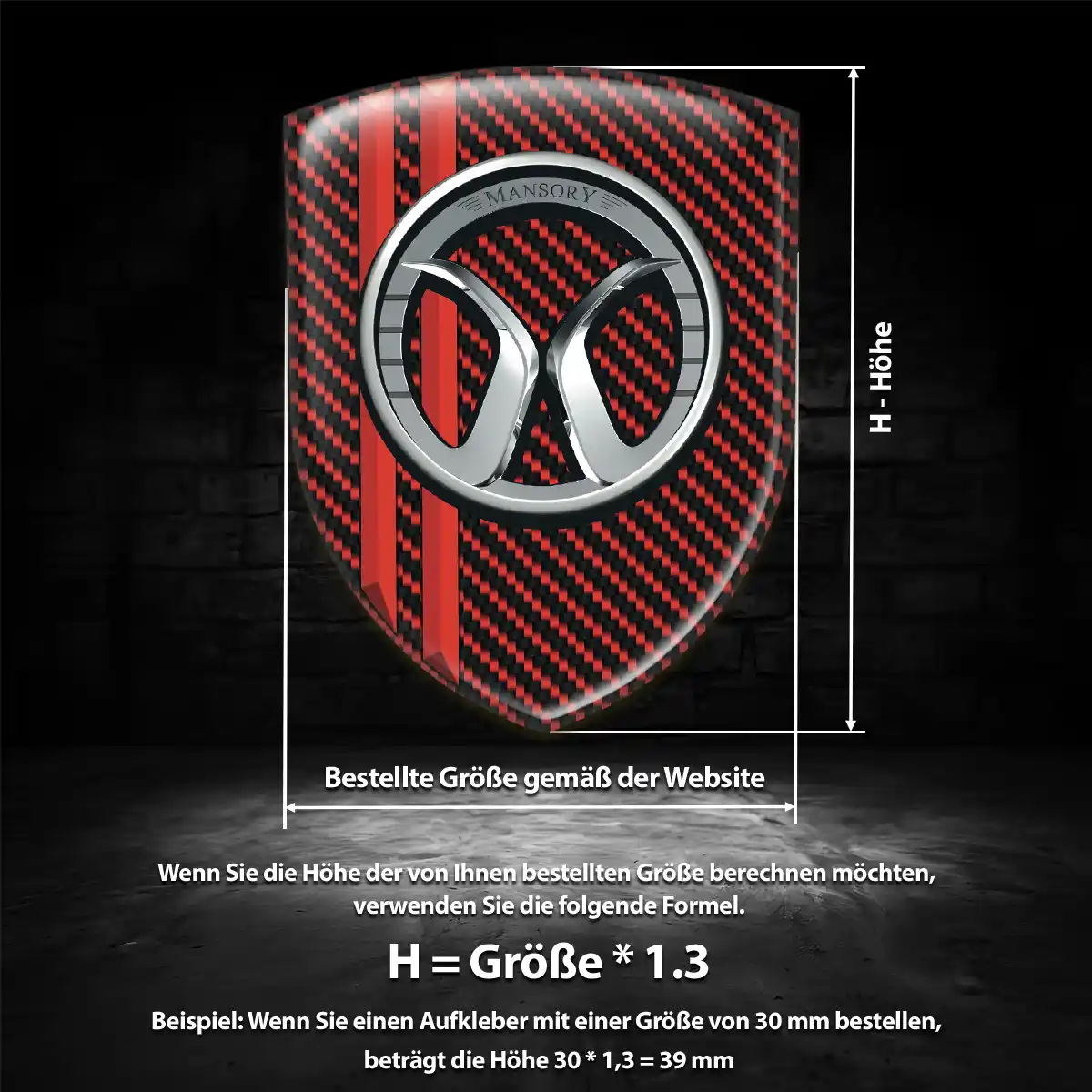 Mansory Emblem Wappen Auto Edles Design