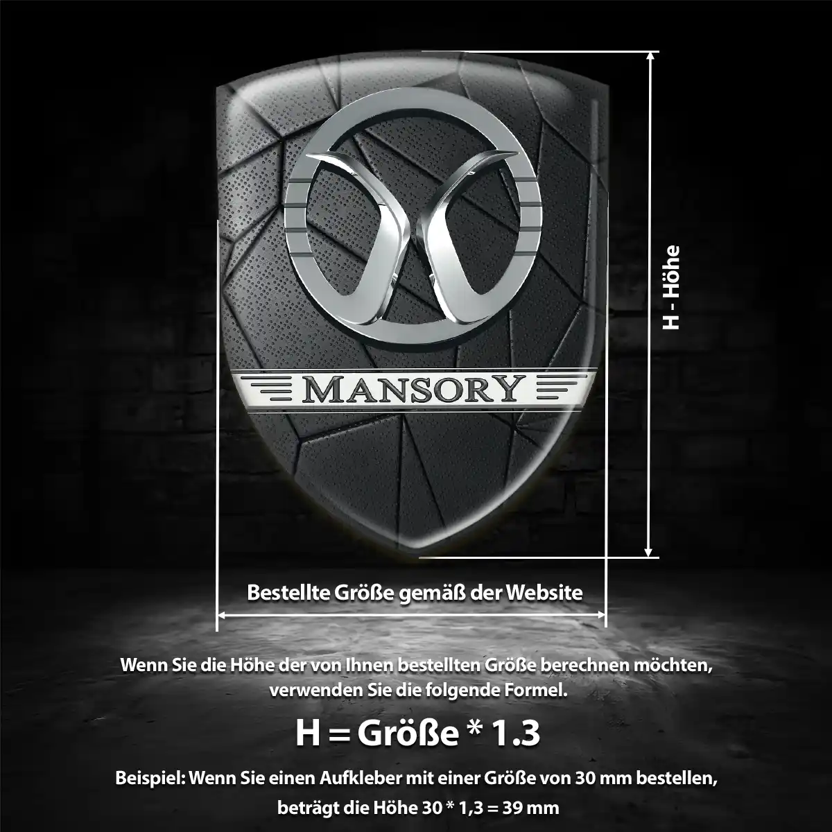 Mansory Emblem Wappen Auto Elegantes Design