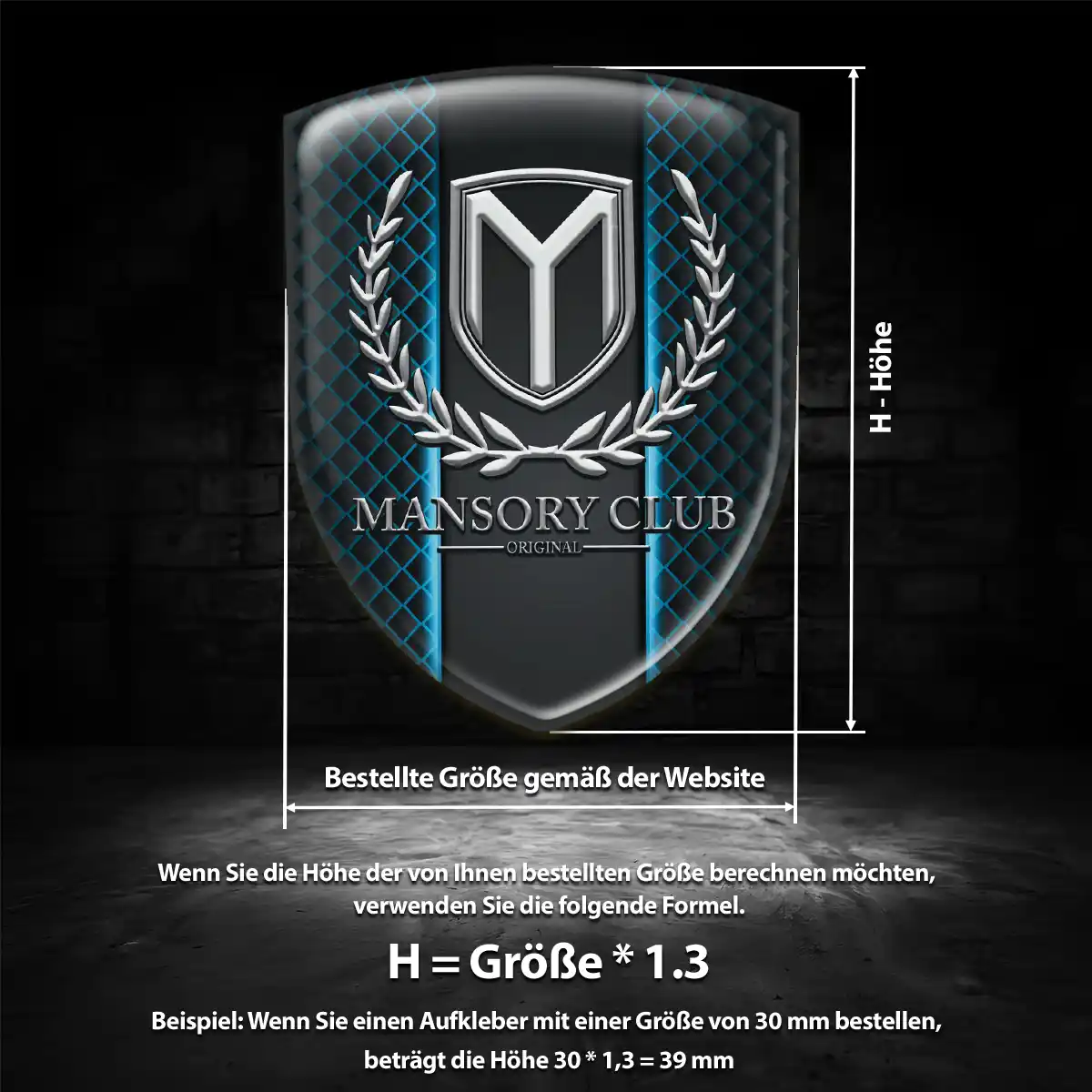 Mansory Emblem Wappen Auto Hohe Qualität