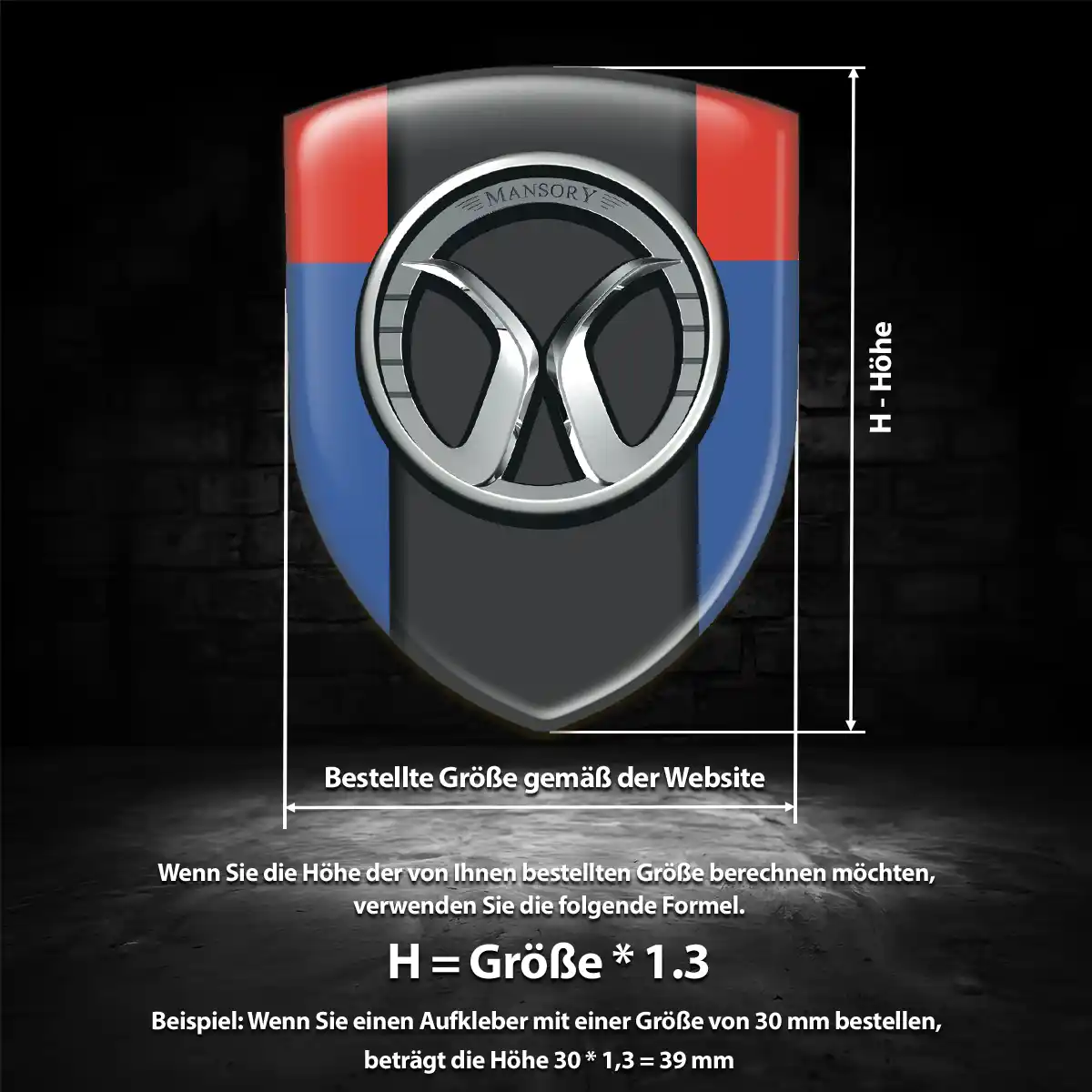 Mansory Emblem Wappen Auto Interieurdesign
