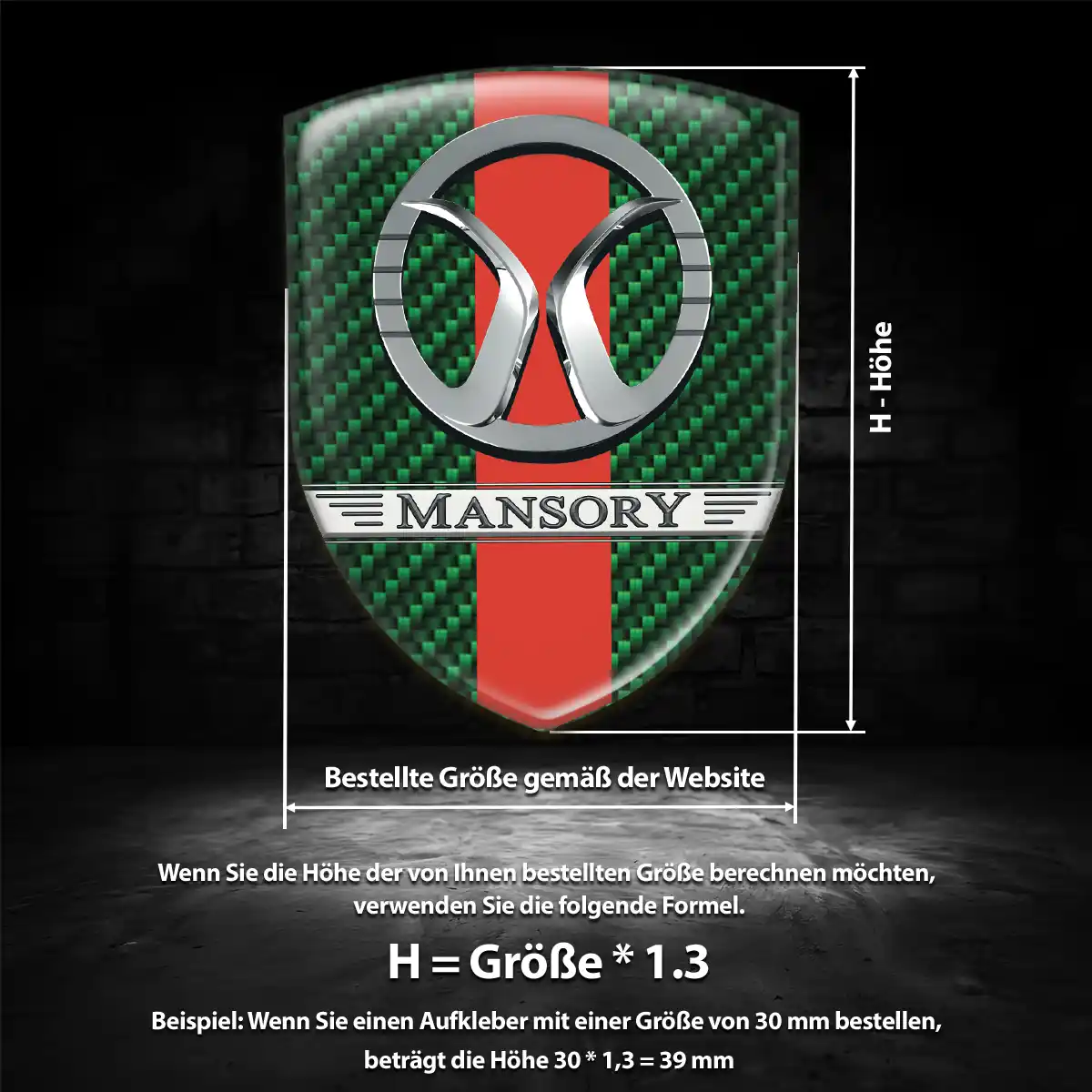 Mansory Emblem Wappen Auto Luxus-Edition
