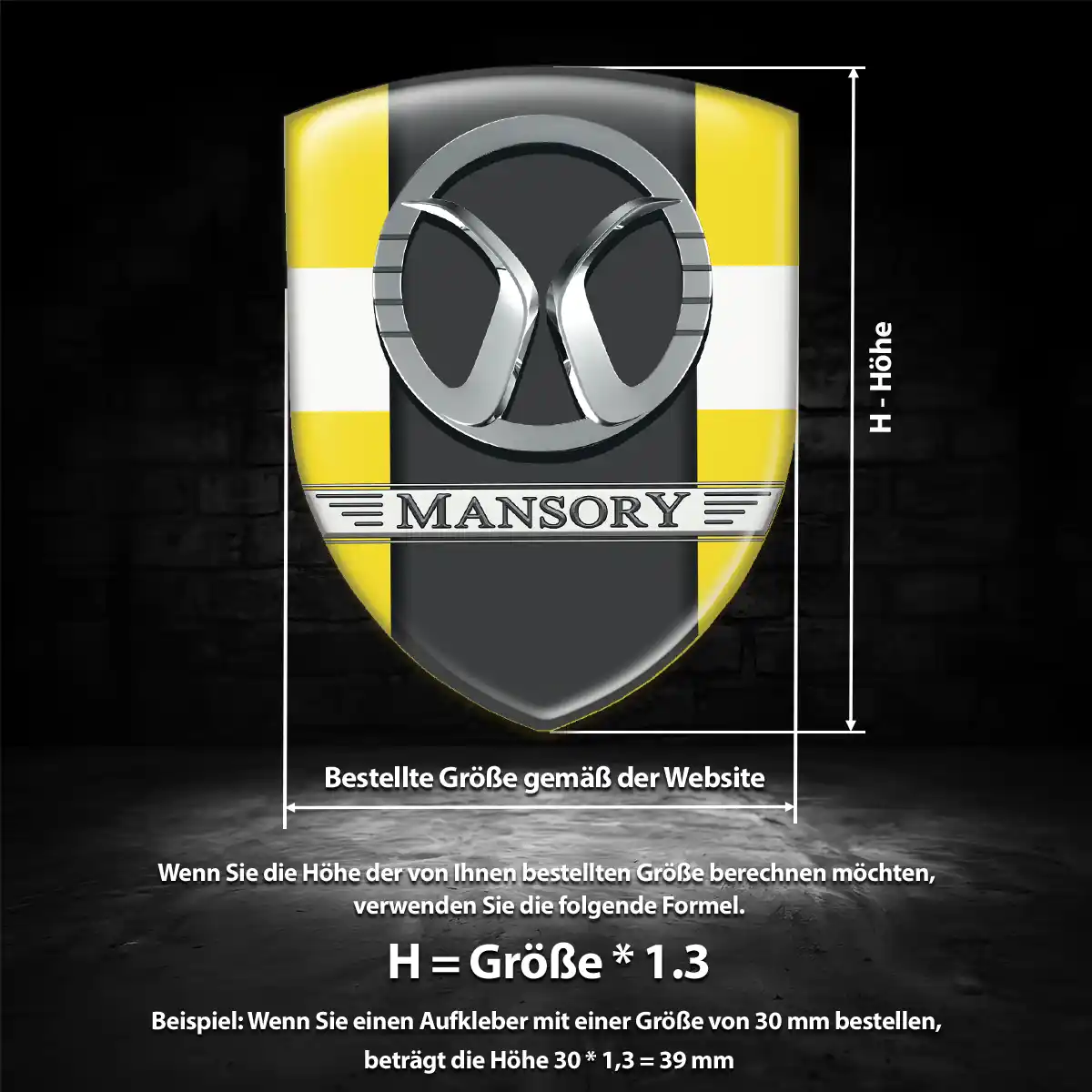 Mansory Emblem Wappen Auto Markenedition
