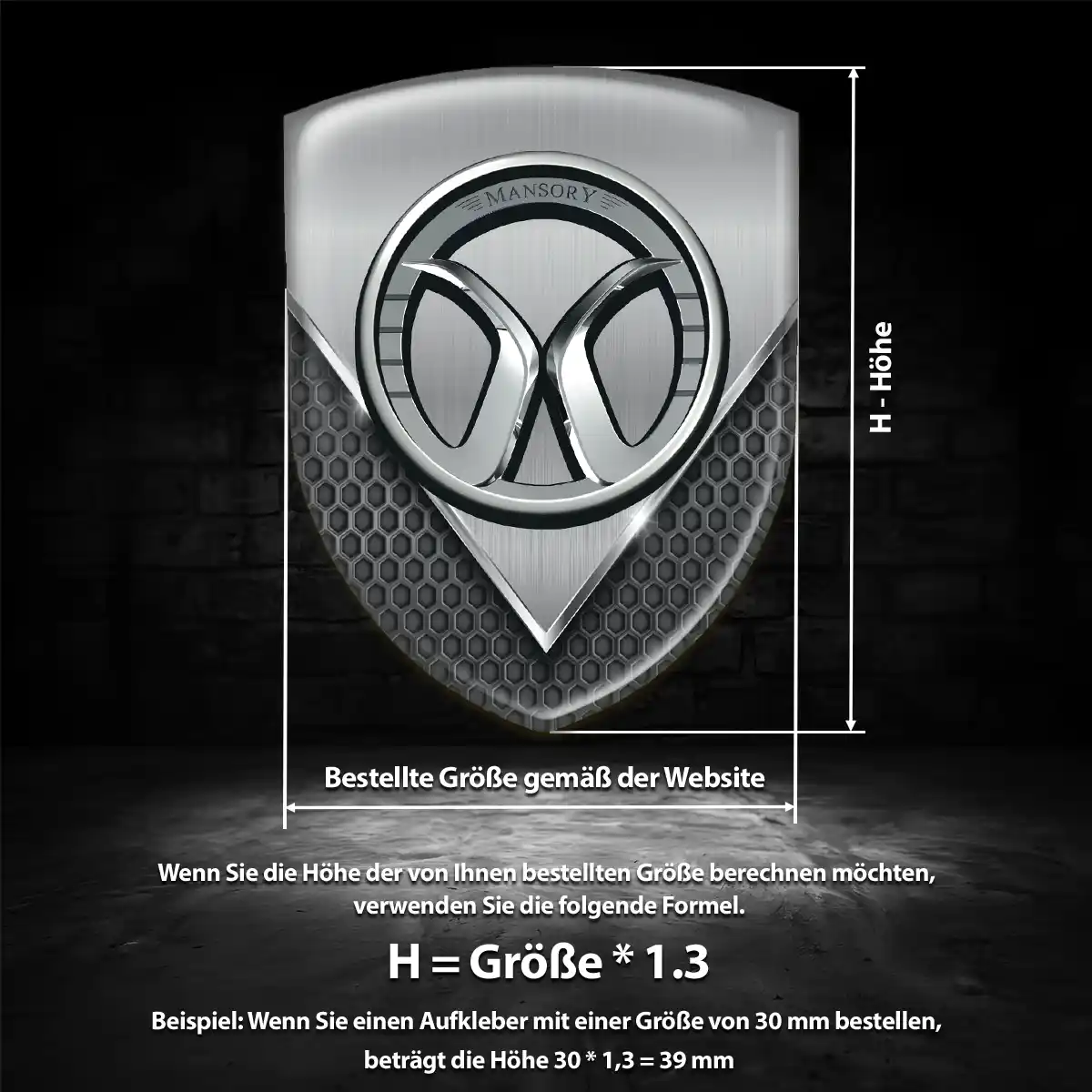 Mansory Emblem Wappen Auto Premium-Edition