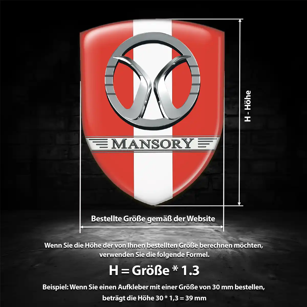 Mansory Emblem Wappen Auto Stilvolles Design