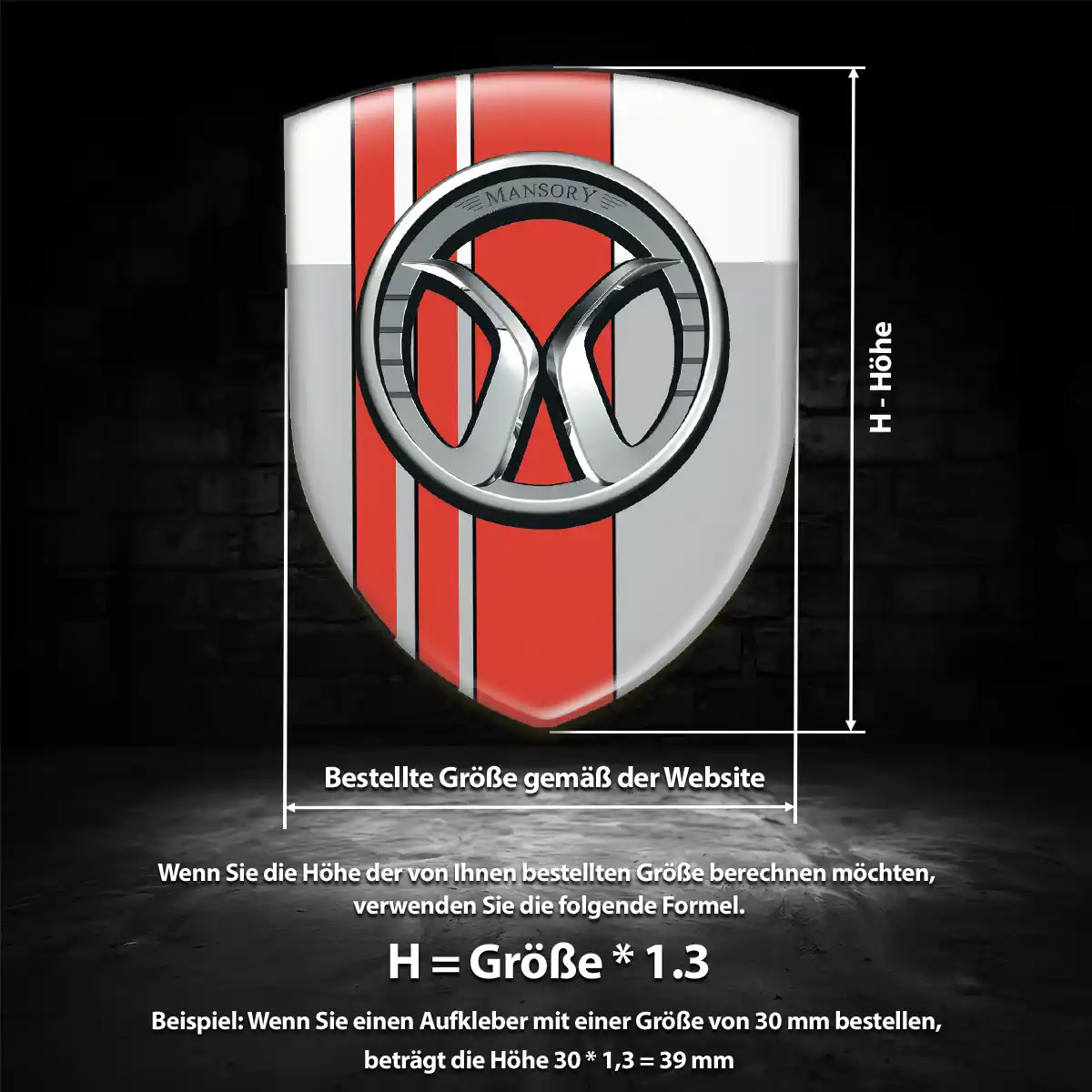 Mansory Emblem Wappen Edles Design