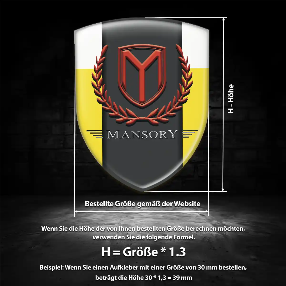 Mansory Emblem Wappen Hohe Qualität