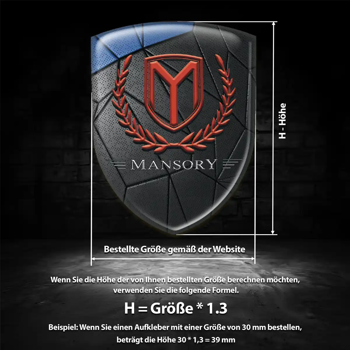 Mansory Emblem Wappen Interieurdesign