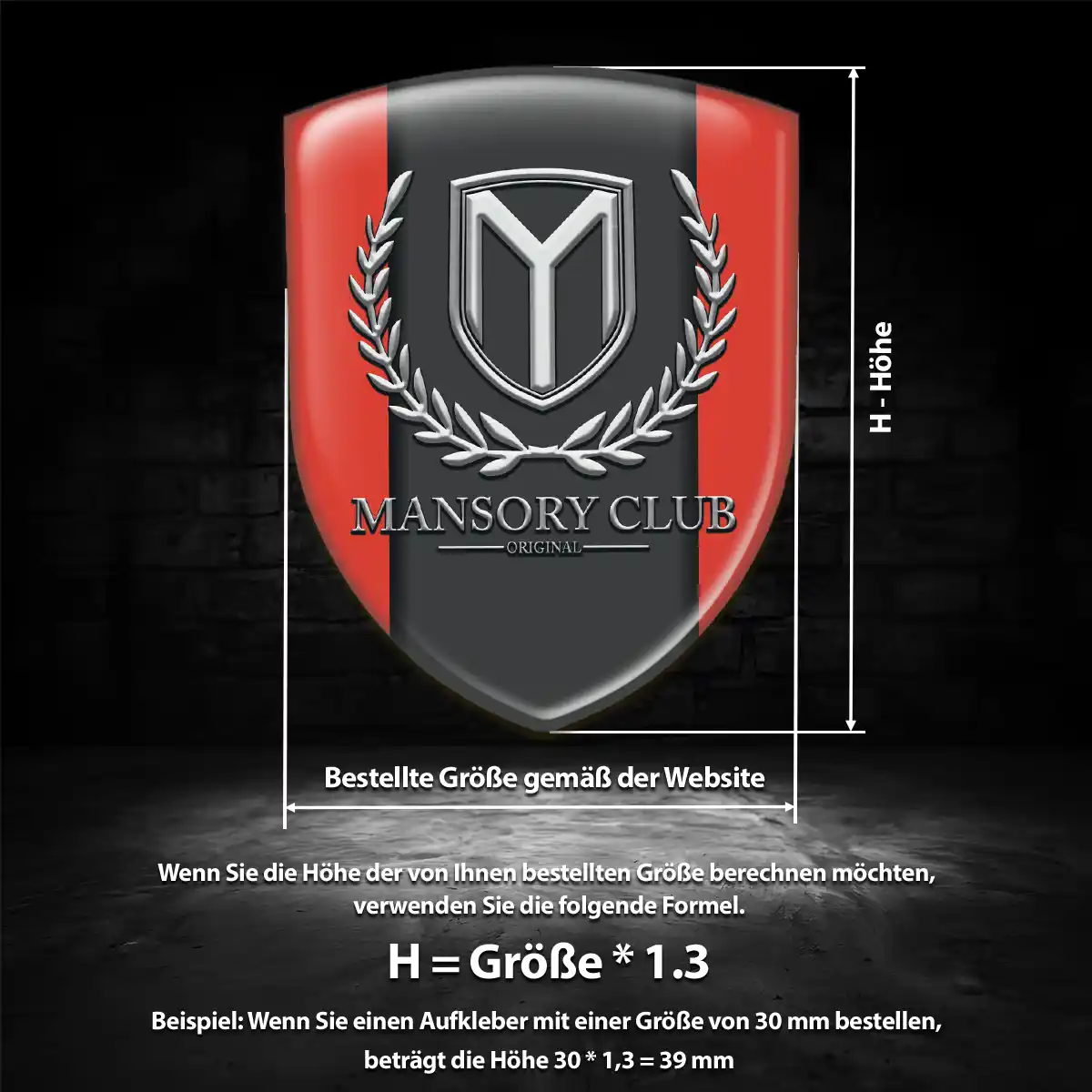 Mansory Emblem Wappen Premiumqualität