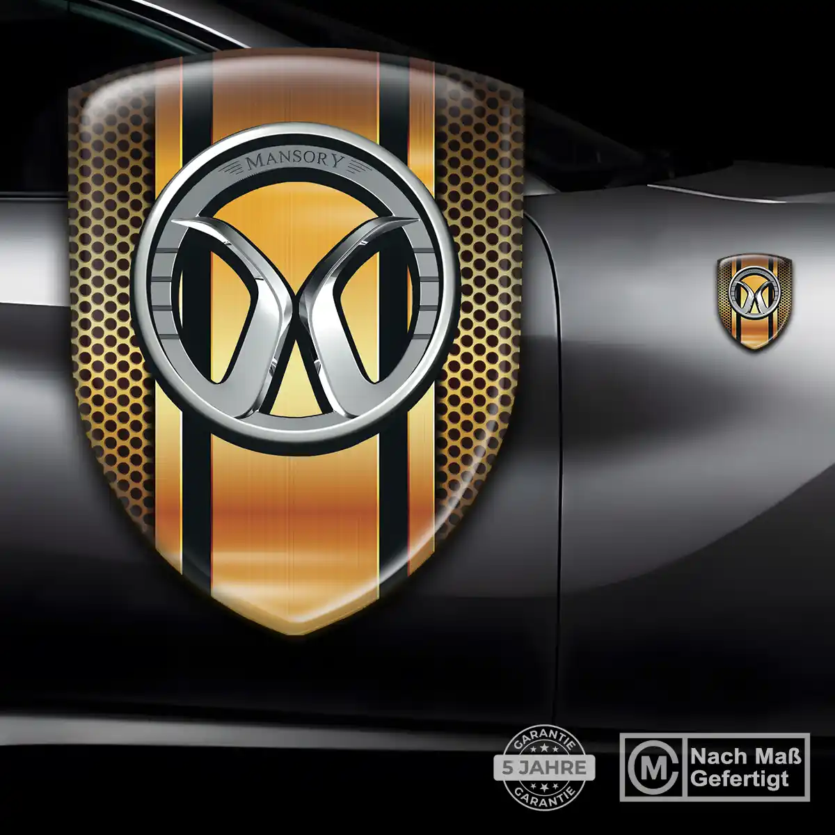 Mansory Emblem Wappen Tuningfahrzeug