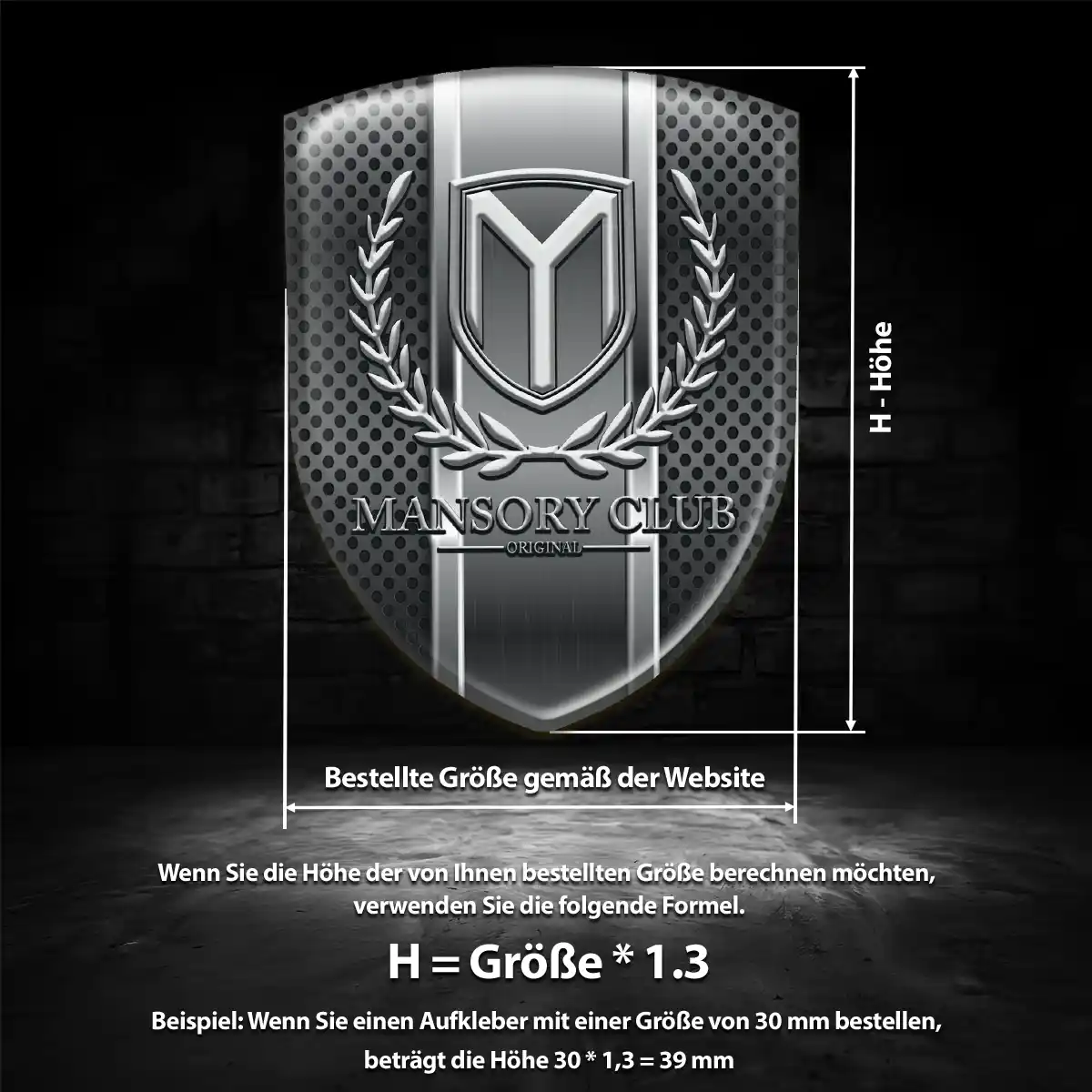 Mansory Embleme Auto Limitierte Auflage