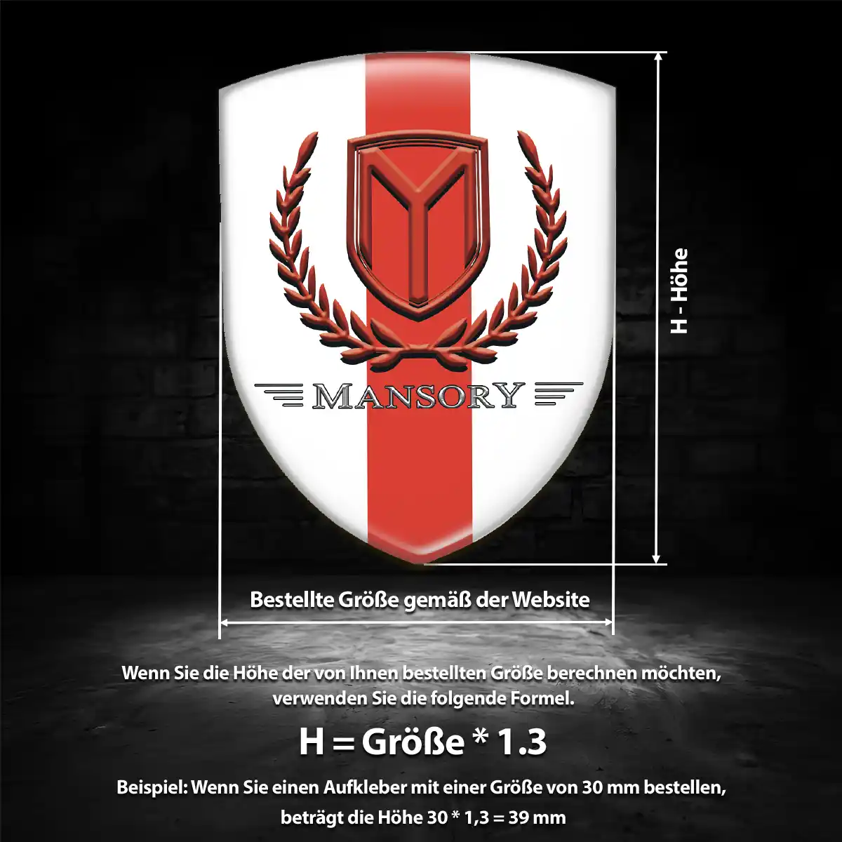 Mansory Embleme Auto Tuningfahrzeug