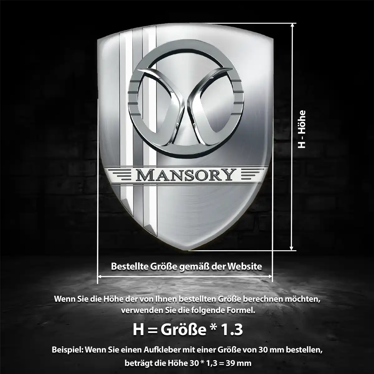 Mansory Embleme Hohe Qualität