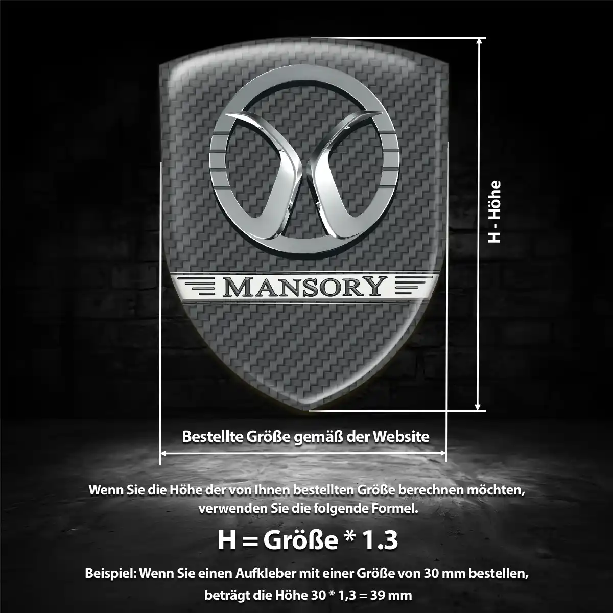 Mansory Embleme Premiumqualität