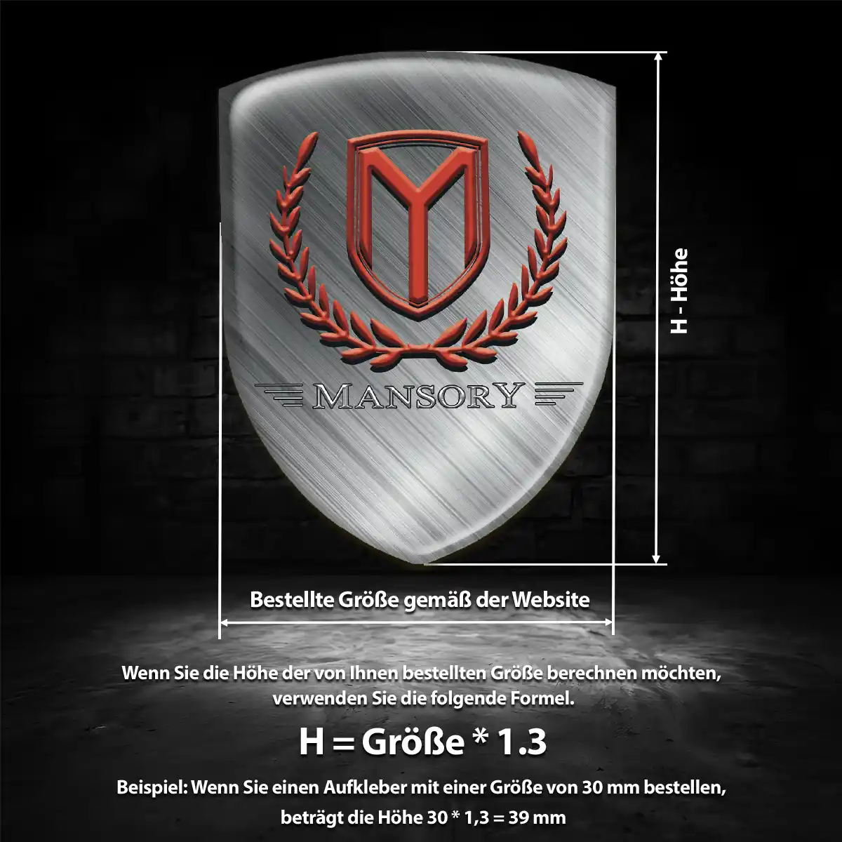 Mansory Embleme Silikon Aufkleber Auto Exterieurdesign