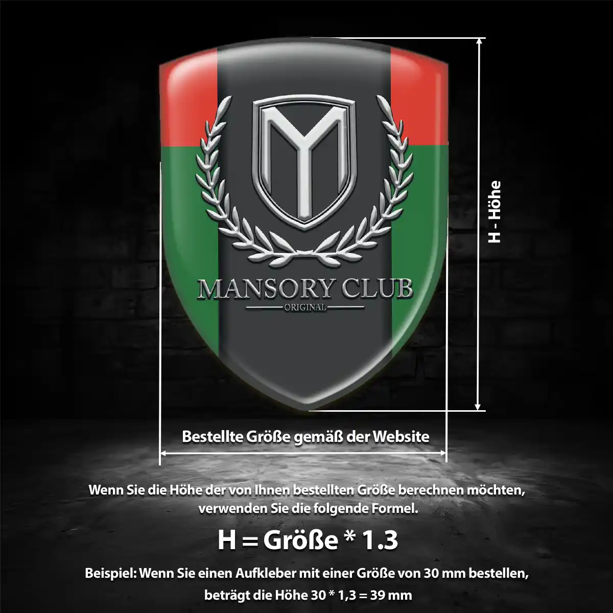 Mansory Embleme Silikon Aufkleber Auto Limitierte Auflage