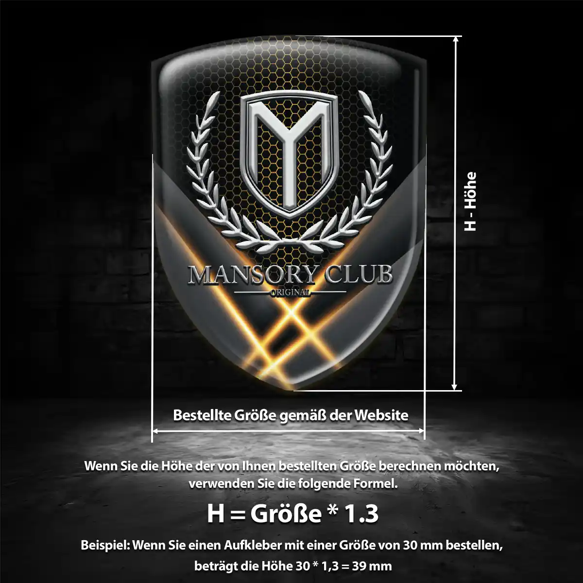 Mansory Embleme Silikon Aufkleber Auto Markenedition
