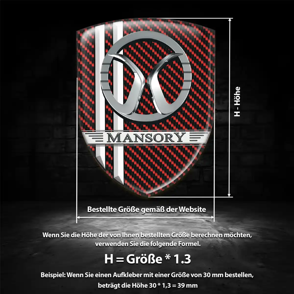 Mansory Embleme Silikon Aufkleber Exterieurdesign
