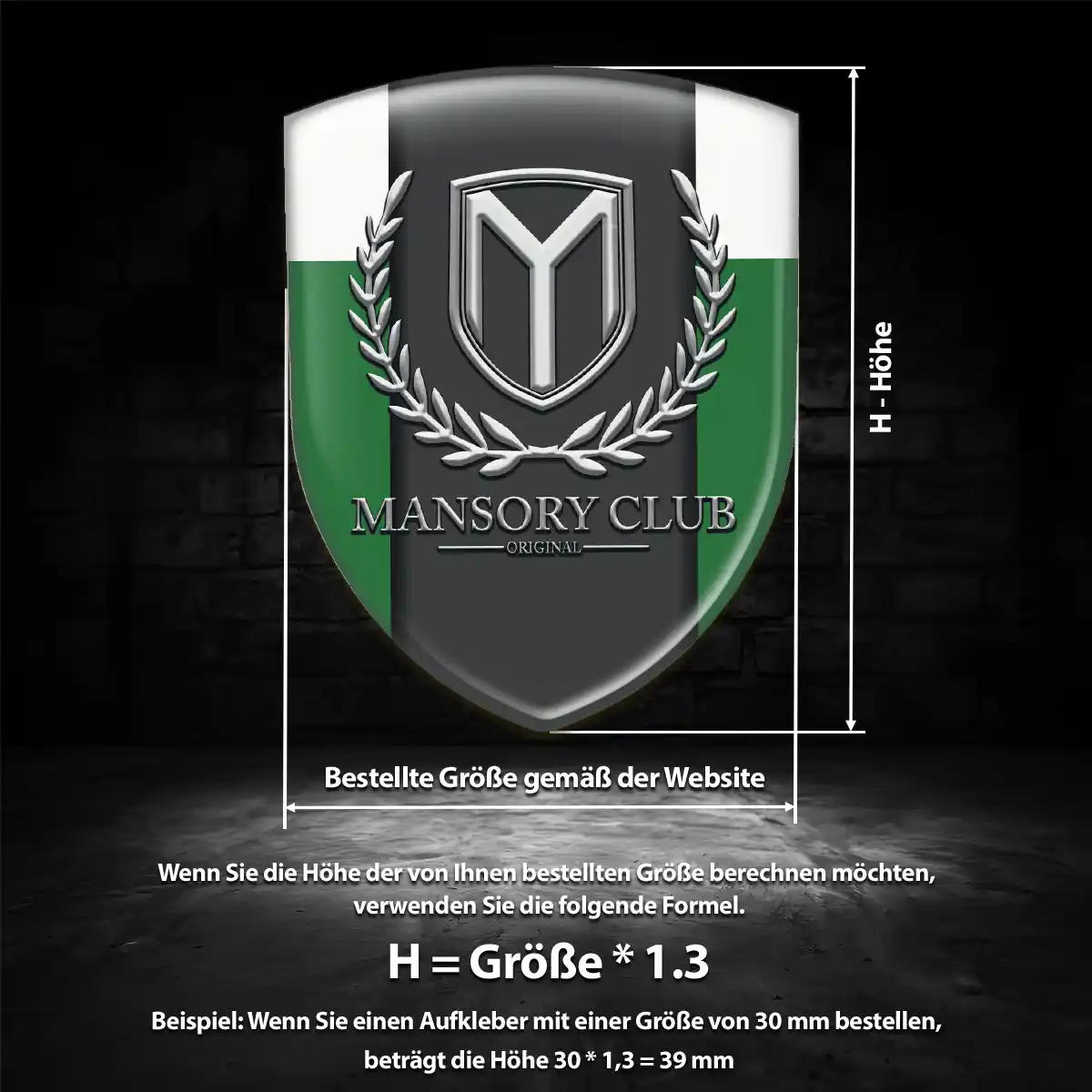 Mansory Embleme Silikon Aufkleber Interieurdesign