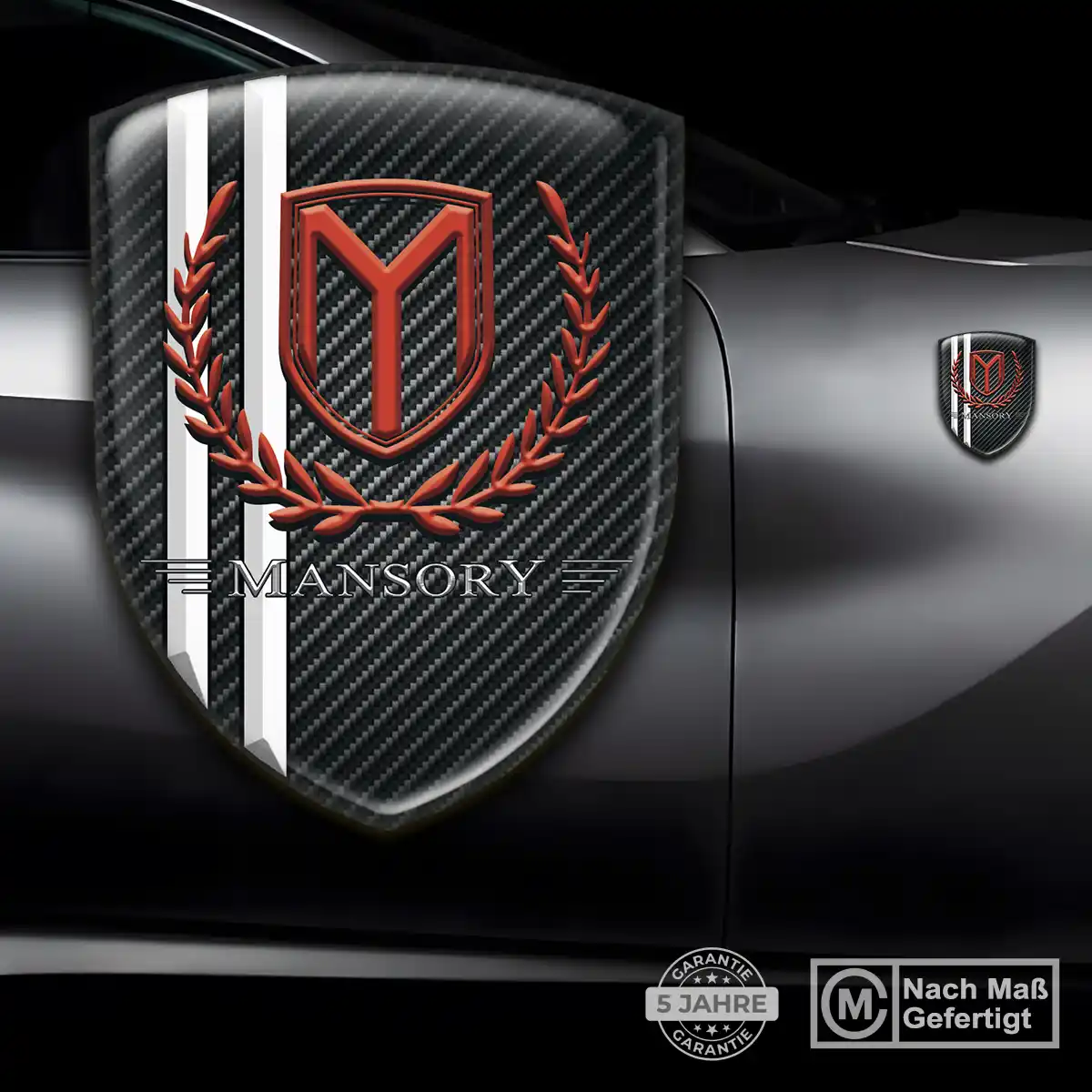 Mansory Embleme Silikon Aufkleber Limitierte Auflage