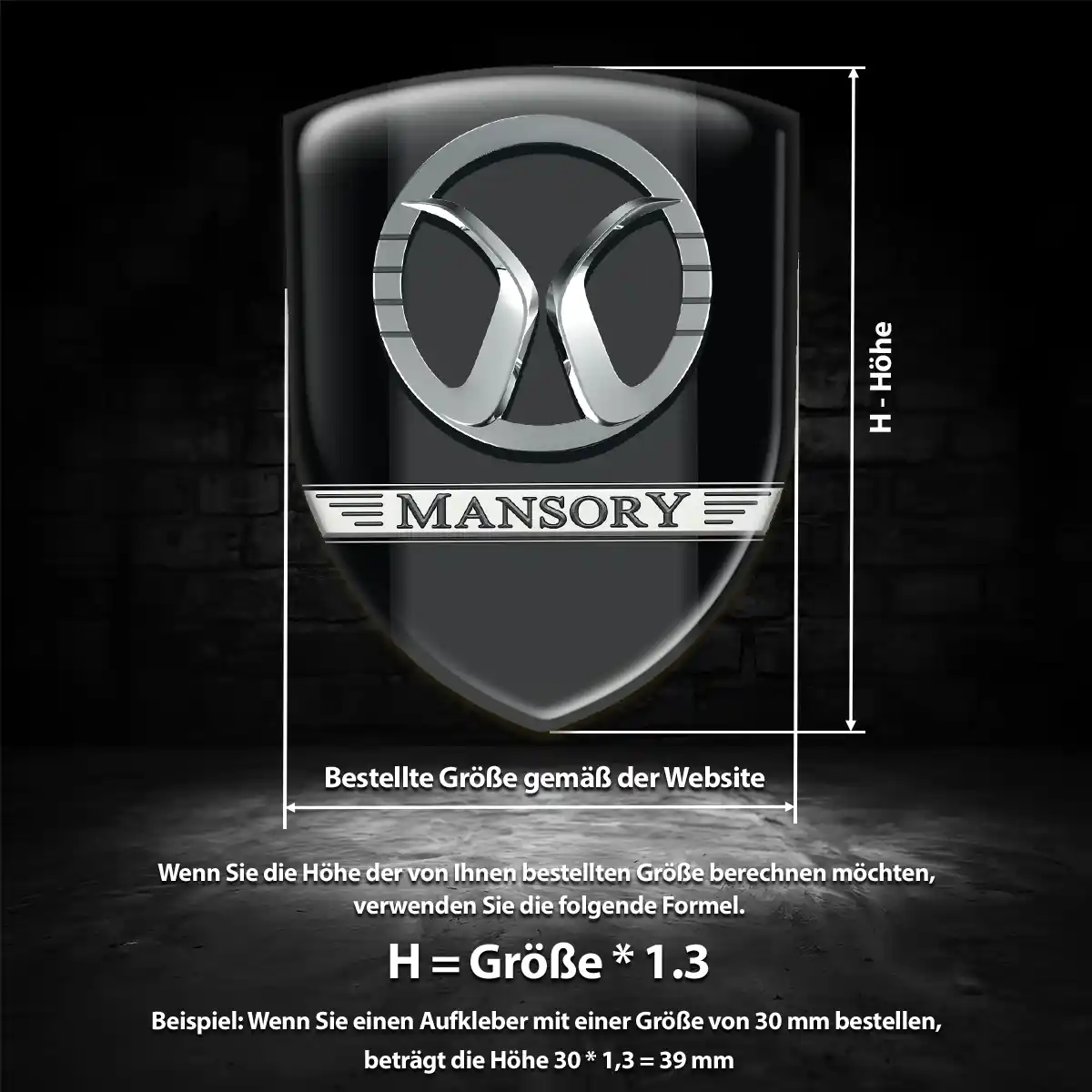 Mansory Embleme Tuningfahrzeug