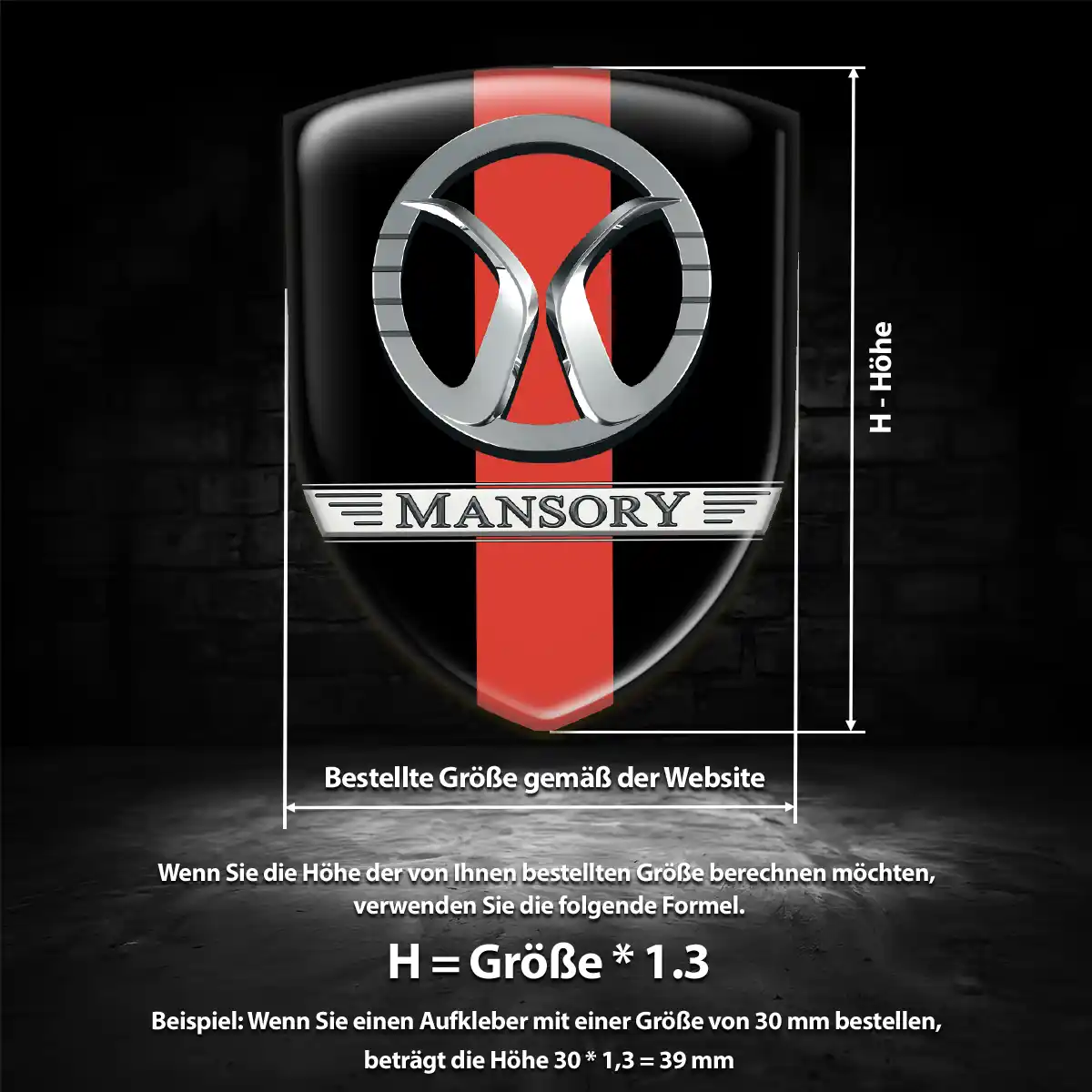 Mansory Silikon Aufkleber Auto Premium-Edition