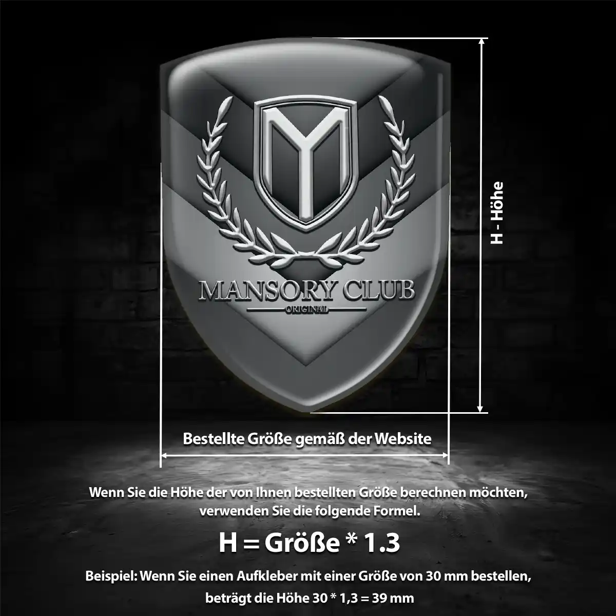 Mansory Silikon Aufkleber Embleme Auto Exterieurdesign