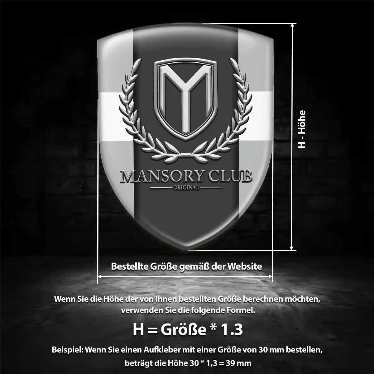 Mansory Silikon Aufkleber Embleme Auto Interieurdesign
